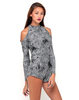 Motel Mars Cut Out Playsuit in Snake Waffle