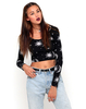 Motel Mary Long Sleeve Crop in Sun Moon Stars Print