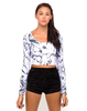 Motel Mary Long Sleeved Crop in Churches Grey