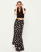 Motel Maxi Skirt in Black Daisy Print