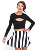 Motel Mel Cut Out Top in Black
