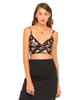 Motel Miki Strappy Bralet in Floral Fever Plum