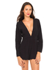 Motel Millie Plunge Neck Playsuit in Black