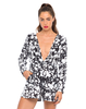 Motel Millie Plunge Neck Playsuit in Lose Your Marbles