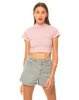 Motel Mindy Turtle Neck Top in Baby Pink
