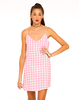 Motel Mini Slip Cami Dress in Pink Gingham