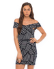 Motel Miranda Off The Shoulder Bodycon Dress in Brylee