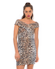 Motel Miranda Off The Shoulder Bodycon Dress in Wild