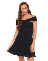 Motel Miri Off The Shoulder Crop in Black