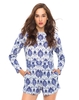 Motel Molly Long Sleeve Playsuit in Santorini Blue