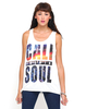Motel Monroe Oversized Vest in White Cali Print