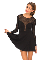 Motel Moonchild Zebra Skater Dress in Black