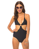 Motel Moondust Cut Out Swimsuit in Black