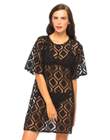 Motel Morgan Oversized Tee Dress in Black