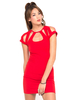 Motel Neema Cut Out Bodycon Dress in Red