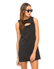 Motel Nevada Mini Dress in Embossed Black