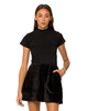 Motel Nikki A Line Skirt in Black Fleece