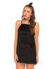 Motel North Slip Dress in Fringe Black