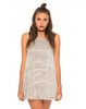 Motel North Slip Dress in Fringe Silver