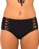 Motel Oceanus Plait Detail Bikini Bottoms in Black