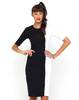 Motel Olive Bodycon Midi Dress in Black and White