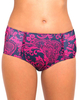 Motel Opal Midi Rise Bikini Bottom in Black and Pink Paisley