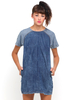 Motel Orla Denim Panel Dress in Mixed Wash