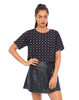 Motel Paloma Crop Top in Cravat Black and White