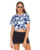 Motel Paloma Crop Top in Dahlia Navy