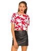 Motel Paloma Crop Top in Dahlia Red