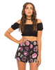 Motel Panther High Waisted Short in Dried Roses