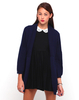 Motel Paris Drop Shoulder Cardigan in Navy