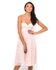 Motel Pastel Bloom Midi Dress in Soft Pink Lace