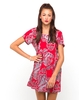 Motel Patience Babydoll Dress in Huge Paisley Red