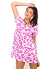 Motel Patience Babydoll Dress in Monorose Pink