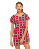 Motel Patience Babydoll Dress in Plaid Red