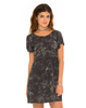 Motel Patience Babydoll Dress in Smoke Black