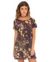 Motel Patience Babydoll Dress in Wall Flower Grey