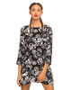 Motel Patsy Babydoll Dress in Peony Black