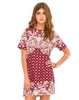 Motel Petal Shift Dress in Nouveau Oxblood