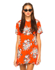 Motel Petal Shift Dress in Tangerine Morris Flower