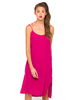 Motel Petra Midi Slip Dress in Hot Pink