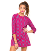 Motel Petulia Long Sleeve Shift Dress in Windsor Raspberry