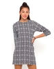 Motel Petulia Shift Dress in Monochrome Symmetry