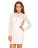 Motel Phoebe Bodycon Dress in Honeycombe White Spandex