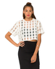 Motel Plazma Sheer Check Tee in White