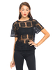 Motel Plazma Tee In Black Sunflower Lace