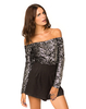 Motel Posey Sequin Playsuit in Black and Silver