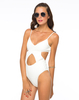 Motel Rio Textured Swimsuit in White
