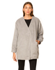 Motel River Boyfriend fit Coat in Light grey Rib Wool